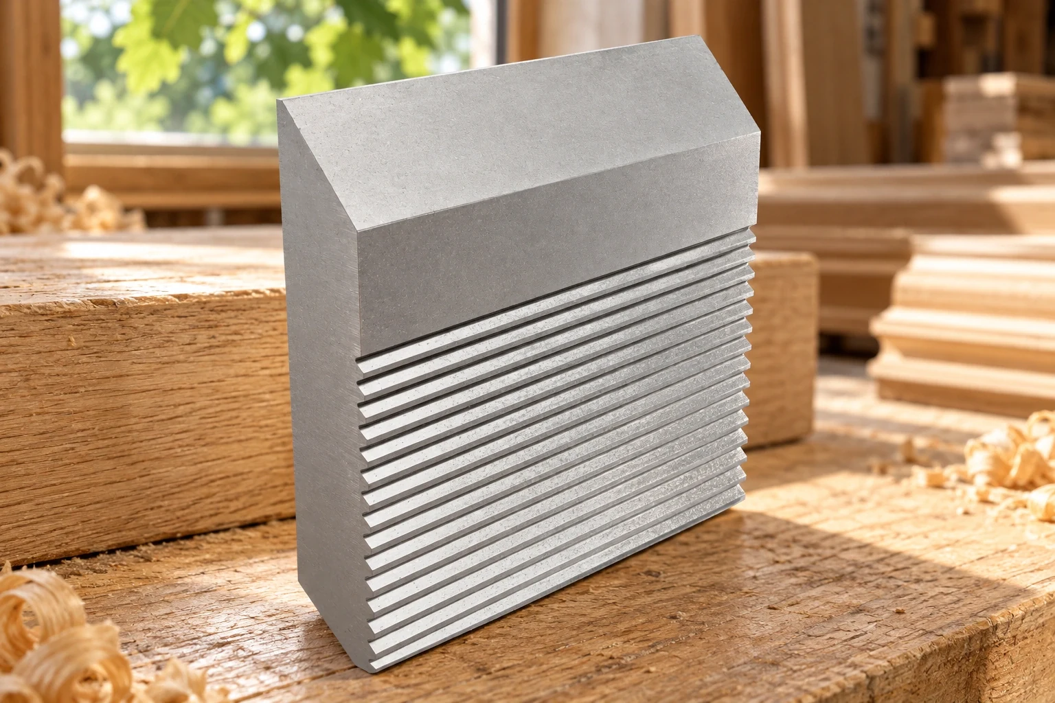 Back-corrugated cutterhead knives