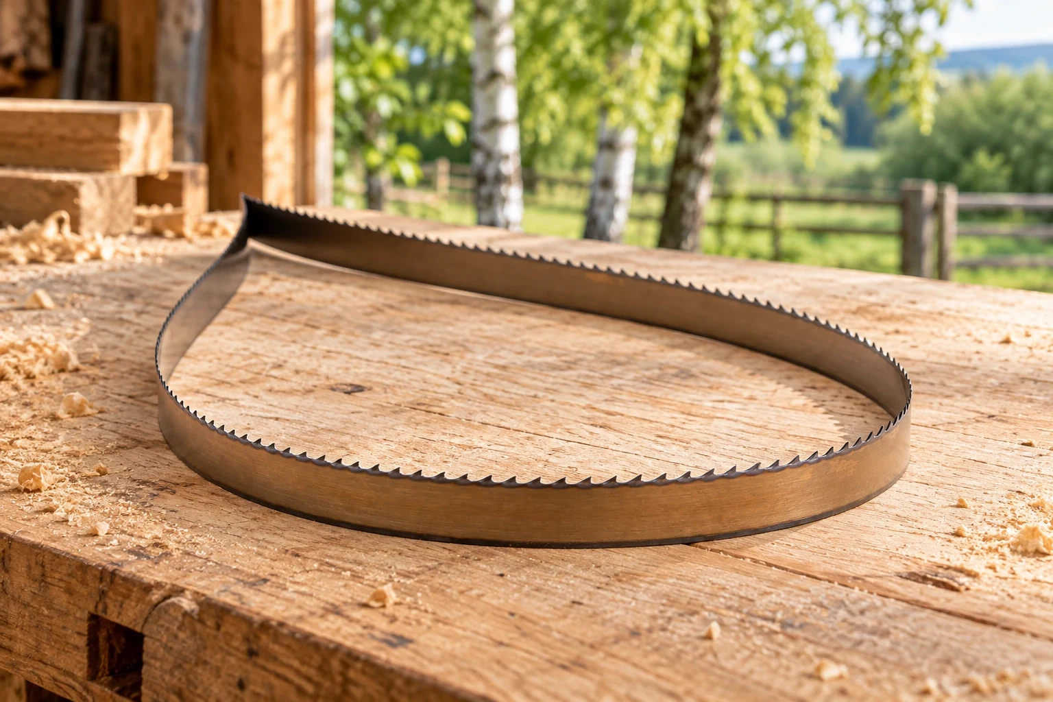 Carbon steel wood bands