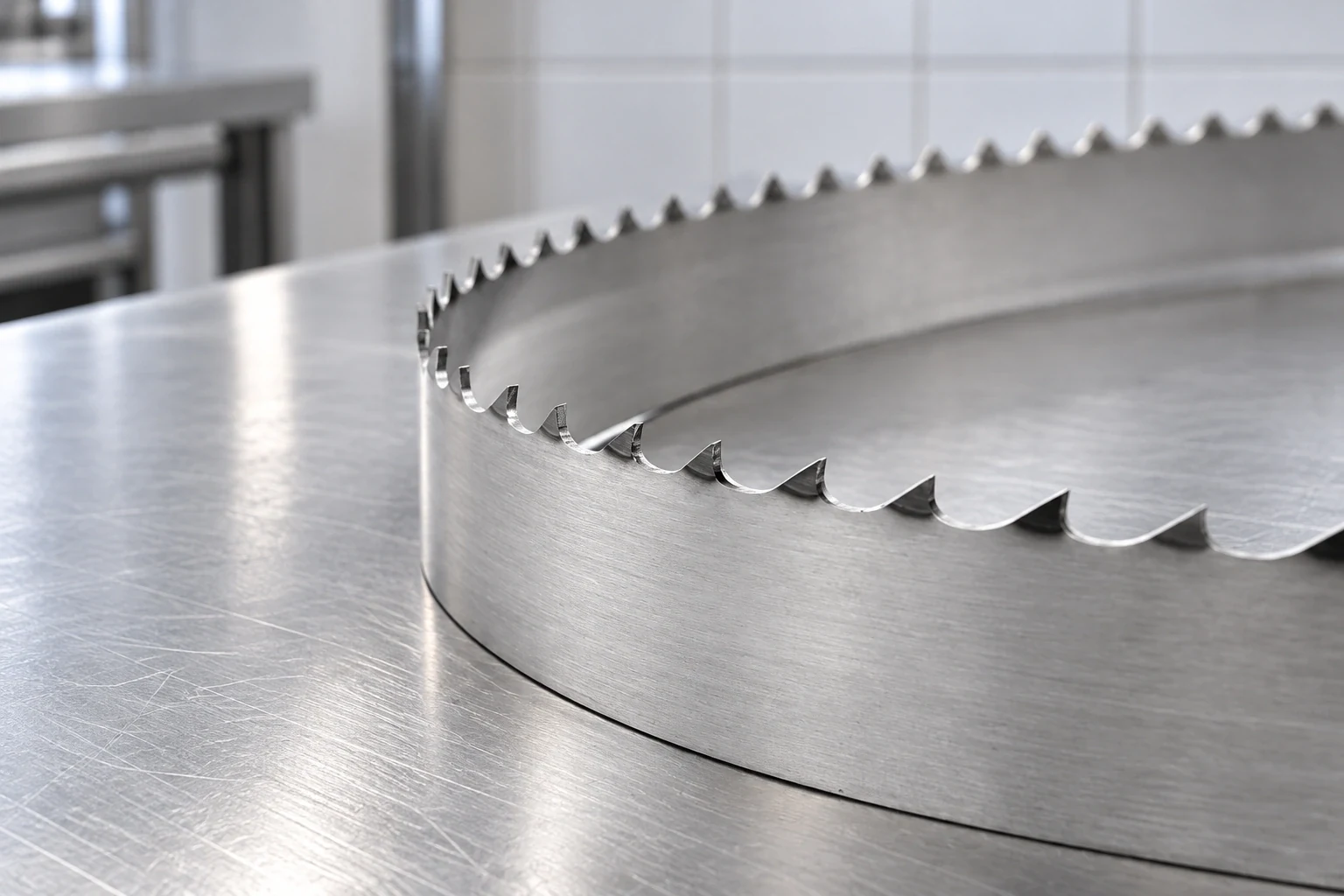 Food-cutting bandsaw blades
