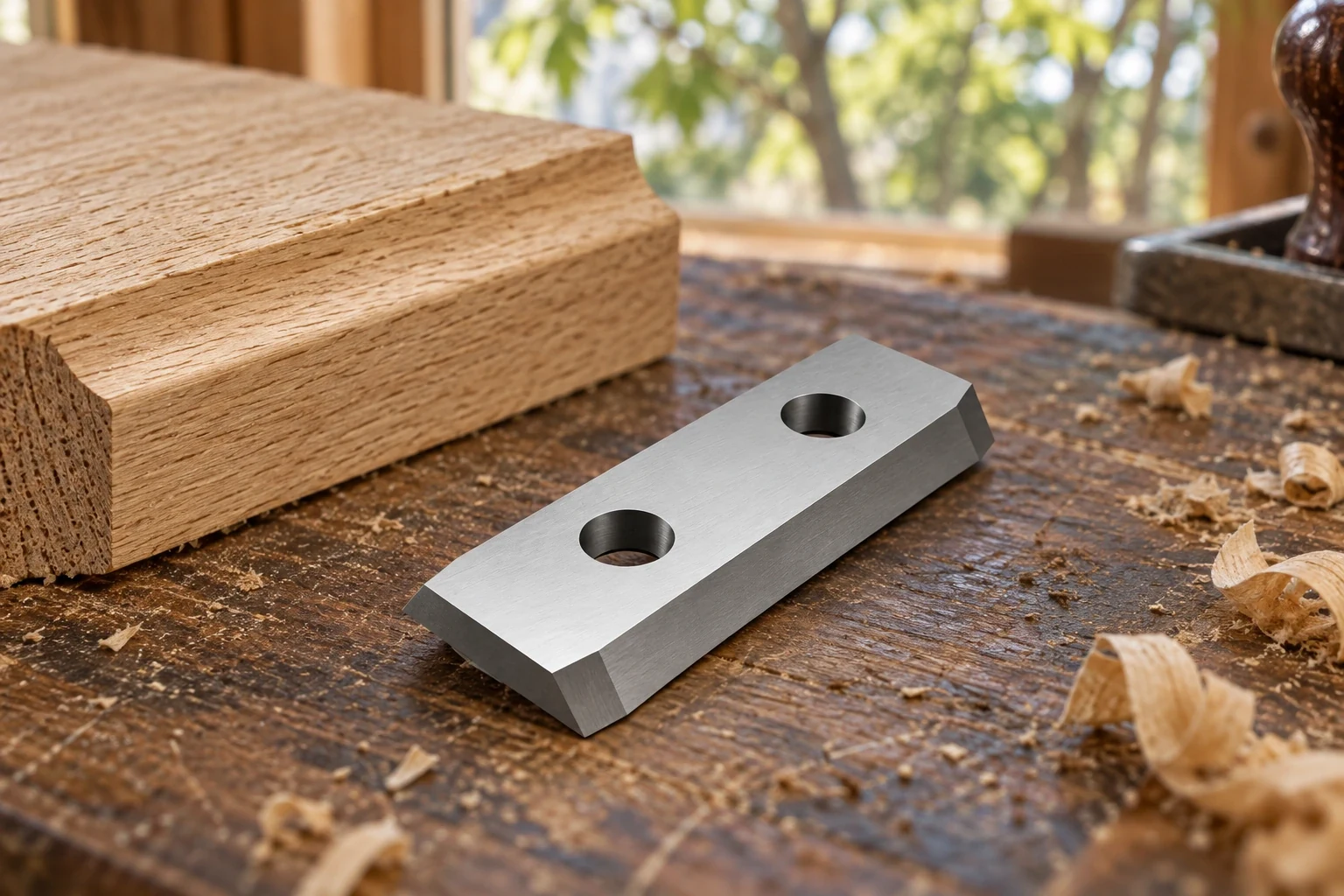 Carbide reversible & edge-rounding knives